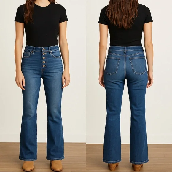 LOFT High Rise Blue Jeans - 28 - Picture 1 of 13